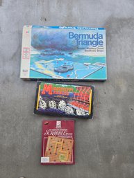 Games (3) Bermuda Triangle, Mississippi Marbles, Scrabble Computer Edition