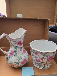 Formalities Floral Pitcher And Planter