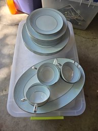 Noritake China Laureate-1 Platter, 7 Cups,2bread Plates, 6salad,7 Dinner