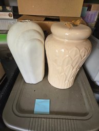 Vases - White,  Cream Design Set Of 2