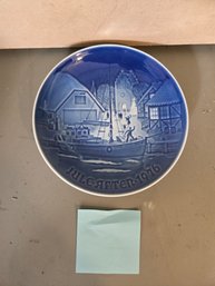 B&G Denmark Collector Plate - Jule After 1976 Christmas Welcome