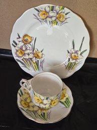 ROYAL ALBERT England Flower Of Month Series DAFFODIL Trio Cup Saucer&Plate#3