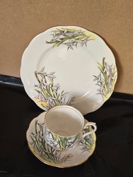 Royal Albert Snow Drop Plate Collector Salad, Tea Cup, Saucer Flower Of The Month January 8