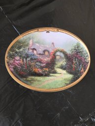 Thomas Kinkade Plate Morning Glory Cottage