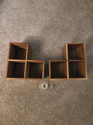 Wood Small Box Shelves Set Of 2