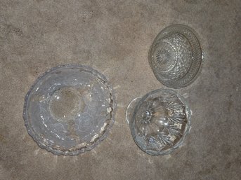 Glass Serving Bowls Set Of 3