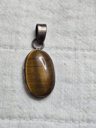 925 Tiger Eye ? Stone Pendent