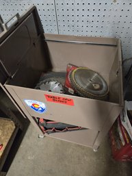 Metal Table With Saw Blades , Husky Tool Holder