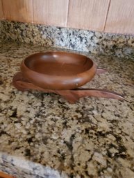 Wood Wheelbarrow Bowl