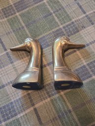 Brass Duck Bookends- Silver Mfg Co