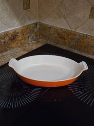 Le Creuset Vintage Orange Cast Iron Baking Dish