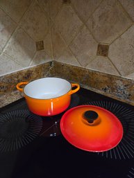 Le Creuset Vintage Orange Cast Iron Small Pot