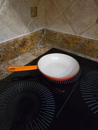 Vintage Orange Cast Iron XS Frying Pan