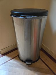 Silver Kitchen Trash Can