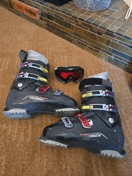 Saloman Ski Boots Sz 12.5, Bolle Goggles