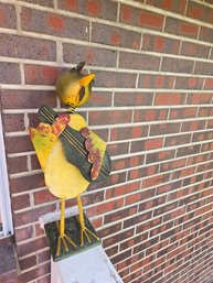 Metal Bird Guitar Yard Decor