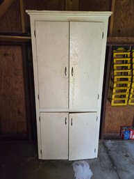 Wood Gardener Cabinet With Misc Items