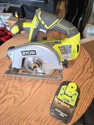 RYOBI ONE P506 18V, 5.5' Saw W/battery Only - No Charger