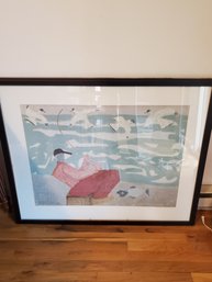 Milton Avery Red Fisherman Framed Art