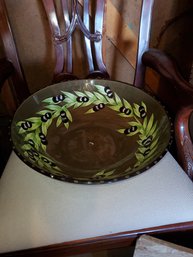 Gatesware Brown Bowl Green Design