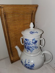 Cordon Blu France Tea Pot With Wood Tray