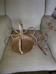 Brown Metal Planter,  Decor