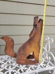 Yard Art Metal Coyote Browm