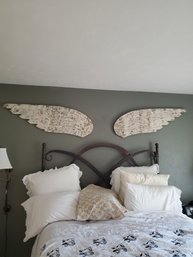 Wooden Angel Wings White Washed