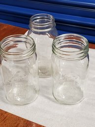 Kerr Glass Jars Set Of 3