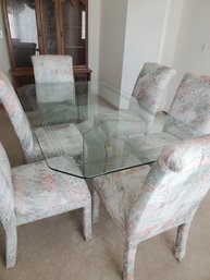 Glass Dining Table With 6 Chairs Upholstery