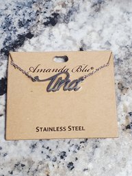 'Tina' Amanda Blu Name Stainless Steel Necklace