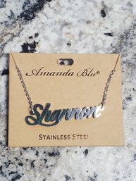 'Shannon' #1 Amanda Blu Name Stainless Steel Necklace