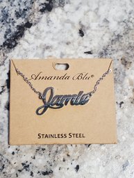 'Jamie' Amanda Blu Name Stainless Steel Necklace