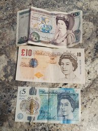 Bank Of England 5, 10, 20 Queen Elizabeth