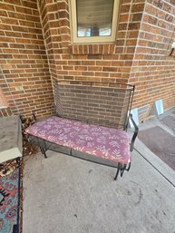 Outdoor Metal Bench With Pad