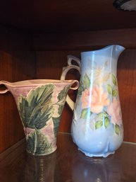 Pitcher Floral And Vase Leaves