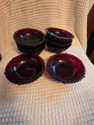 Avon Red Ruby 8 Bowls