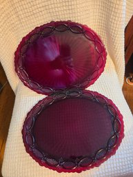 Avon Ruby Red Platters 2