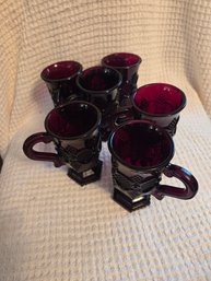 Avon Ruby Red  Mugs Set Of 6