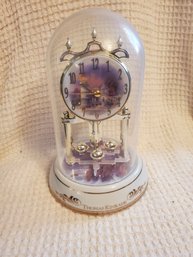 Clock Vintage Thomas Kincade Glass Dome