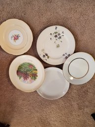 Set Of 5 Misc Plates Vintage