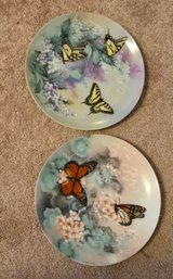 Lena Liu Plates: Monarch Butterflies, Western Tiger Swallowtails