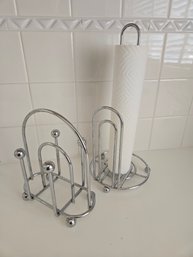 Silver Paper Towel Holder,  Napkin Holder