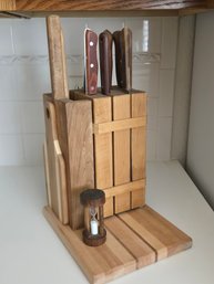 Knife Set Of 5 With Timer,  Cheese Cutting Board