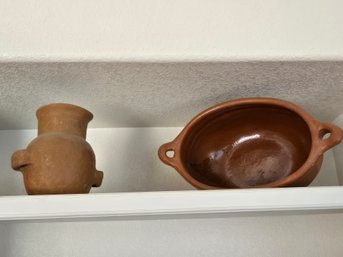 Brown Decorative Pot And Bowl