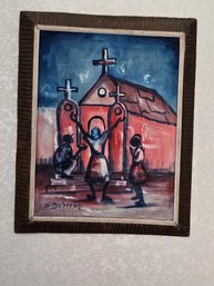 Framed Art Church - H. Dusteuil