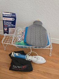 Heating Pad, Hot Water Bottle. Misc Items