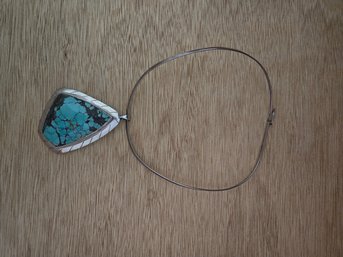 925 Turquoise Pendent Necklace