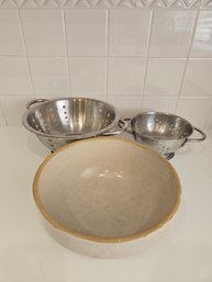 Mixing Bowl And 2 Strainers
