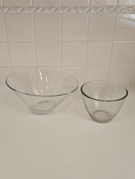 Glass Set Of 2 Bowls